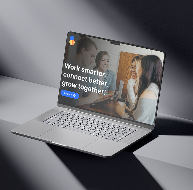 La schermata di apertura di BuddyGrowth su un portatile