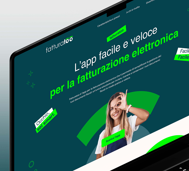 La schermata principale di Fatturatoo su un portatile
