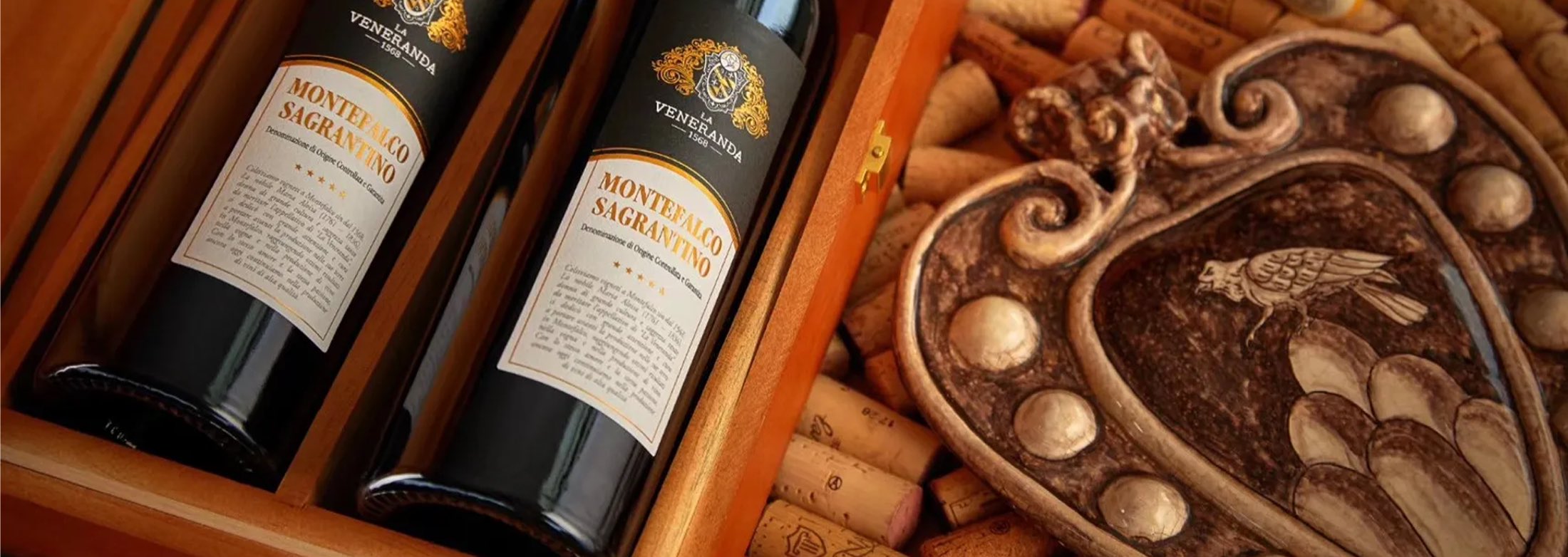 Bottiglie di Montefalco Sagrantino della cantina La Veneranda